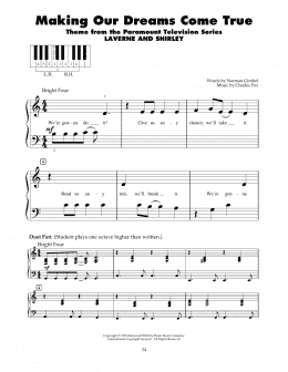 page one of Making Our Dreams Come True (5-Finger Piano)