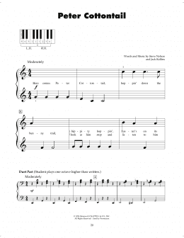 page one of Peter Cottontail (5-Finger Piano)