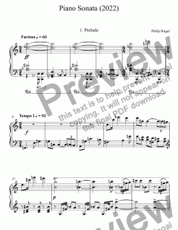 page one of Piano Sonata (2022)