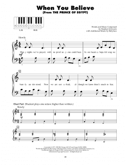 page one of When You Believe (from The Prince Of Egypt) (5-Finger Piano)