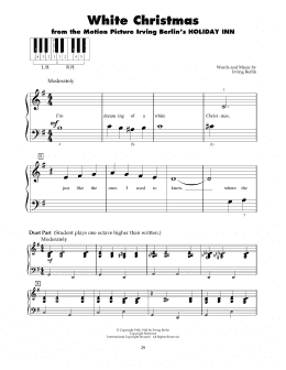 page one of White Christmas (5-Finger Piano)