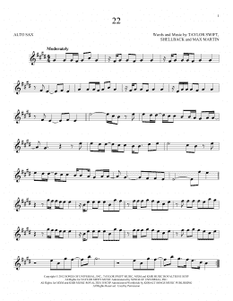 page one of 22 (Alto Sax Solo)