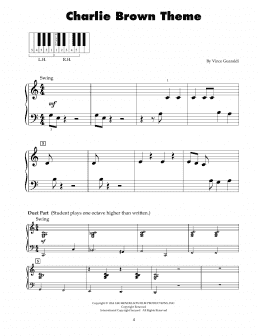 page one of Charlie Brown Theme (5-Finger Piano)