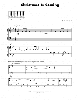 page one of Christmas Is Coming (5-Finger Piano)