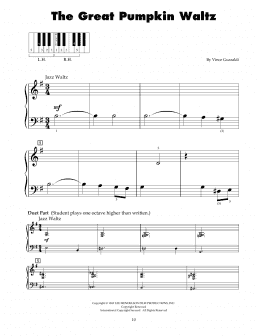 page one of The Great Pumpkin Waltz (5-Finger Piano)