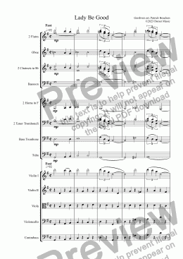 page one of Lady Be Good  for Male Vocal and Orchestra