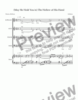 page one of (May He Hold you in) The Hallow of His Hand - Full Score