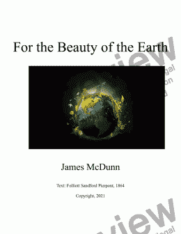 page one of For the Beauty of the Earth - Full Score