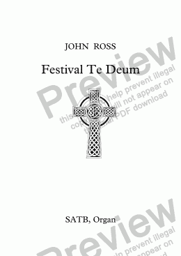 page one of Festival Te Deum (SATB, Organ)