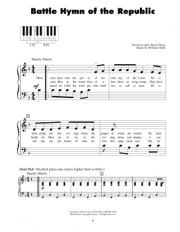 page one of Battle Hymn Of The Republic (5-Finger Piano)