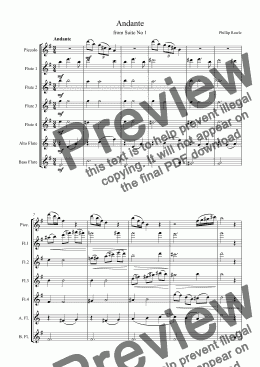 page one of Flute Choir - Suite No.I