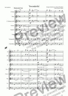 page one of 'Swonderful for Male  Singer and Orchestra