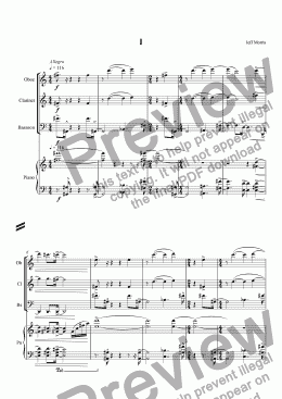 page one of Quintet for Horn, Woodwinds and Piano - Mvt 1