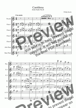 page one of Flute Choir - Suite No.II