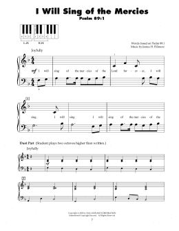 page one of I Will Sing Of The Mercies (5-Finger Piano)