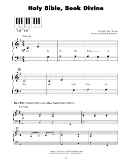 page one of Holy Bible, Book Divine (5-Finger Piano)