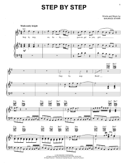 page one of Step By Step (Piano, Vocal & Guitar Chords (Right-Hand Melody))