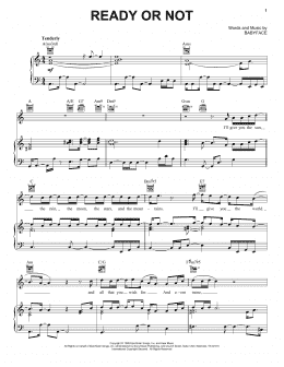 page one of Ready Or Not (Piano, Vocal & Guitar Chords (Right-Hand Melody))