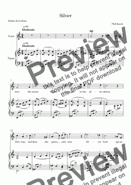 page one of Silver - Vocal Solo
