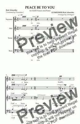 page one of PEACE BE TO YOU - Full Score.pdf PEACE BE TO YOU FIULL SCORE