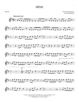 page one of Mine (Violin Solo)