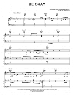 page one of Be Okay (Piano, Vocal & Guitar Chords (Right-Hand Melody))