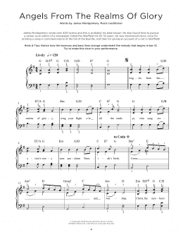 page one of Angels From The Realms Of Glory (Really Easy Piano)