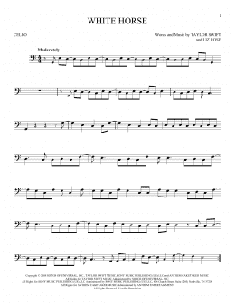 page one of White Horse (Cello Solo)