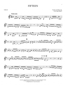 page one of Fifteen (Violin Solo)