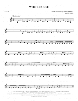 page one of White Horse (Violin Solo)