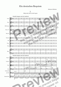 page one of Ein deutsches Requiem (reduced orchestration)