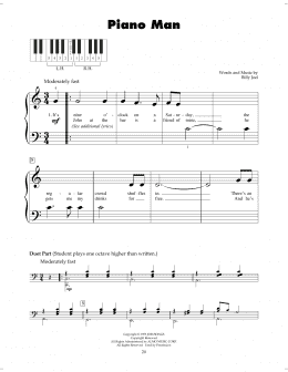 page one of Piano Man (5-Finger Piano)