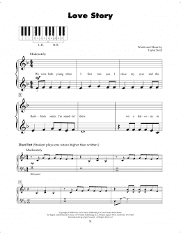 page one of Love Story (5-Finger Piano)
