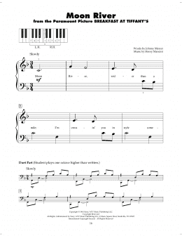 page one of Moon River (5-Finger Piano)