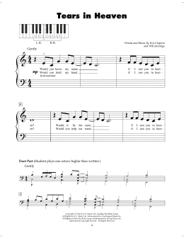 page one of Tears In Heaven (5-Finger Piano)