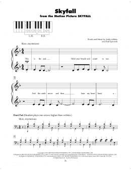 page one of Skyfall (5-Finger Piano)