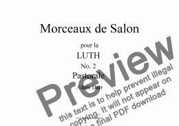 page one of Morceaux de Salon No. 2 Pastorale