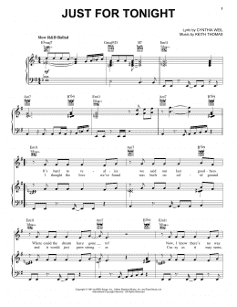 page one of Just For Tonight (Piano, Vocal & Guitar Chords (Right-Hand Melody))