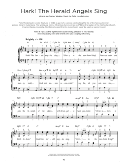 page one of Hark! The Herald Angels Sing (Really Easy Piano)