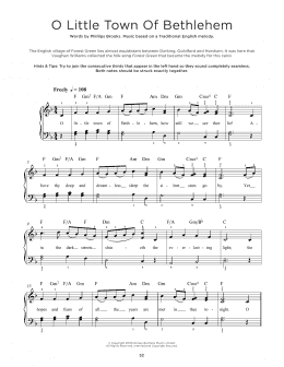 page one of O Little Town Of Bethlehem (Really Easy Piano)