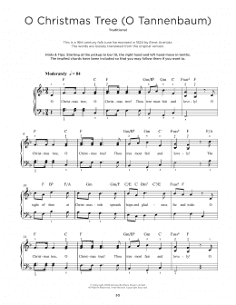 page one of O Christmas Tree (Really Easy Piano)