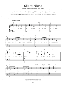 page one of Silent Night (Really Easy Piano)