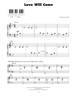 page one of Love Will Come (5-Finger Piano)