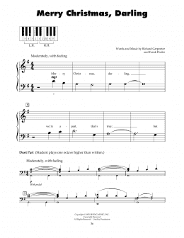 page one of Merry Christmas, Darling (5-Finger Piano)