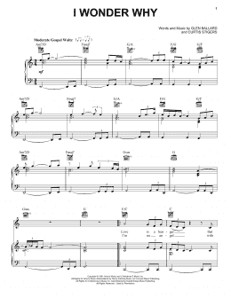 page one of I Wonder Why (Piano, Vocal & Guitar Chords (Right-Hand Melody))