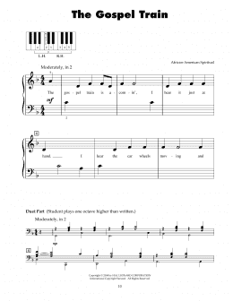 page one of The Gospel Train (5-Finger Piano)