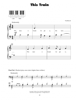 page one of This Train (5-Finger Piano)