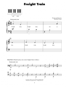 page one of Freight Train (5-Finger Piano)