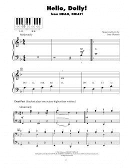 page one of Hello, Dolly! (5-Finger Piano)