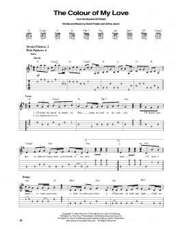 page one of The Colour Of My Love (Easy Guitar Tab)